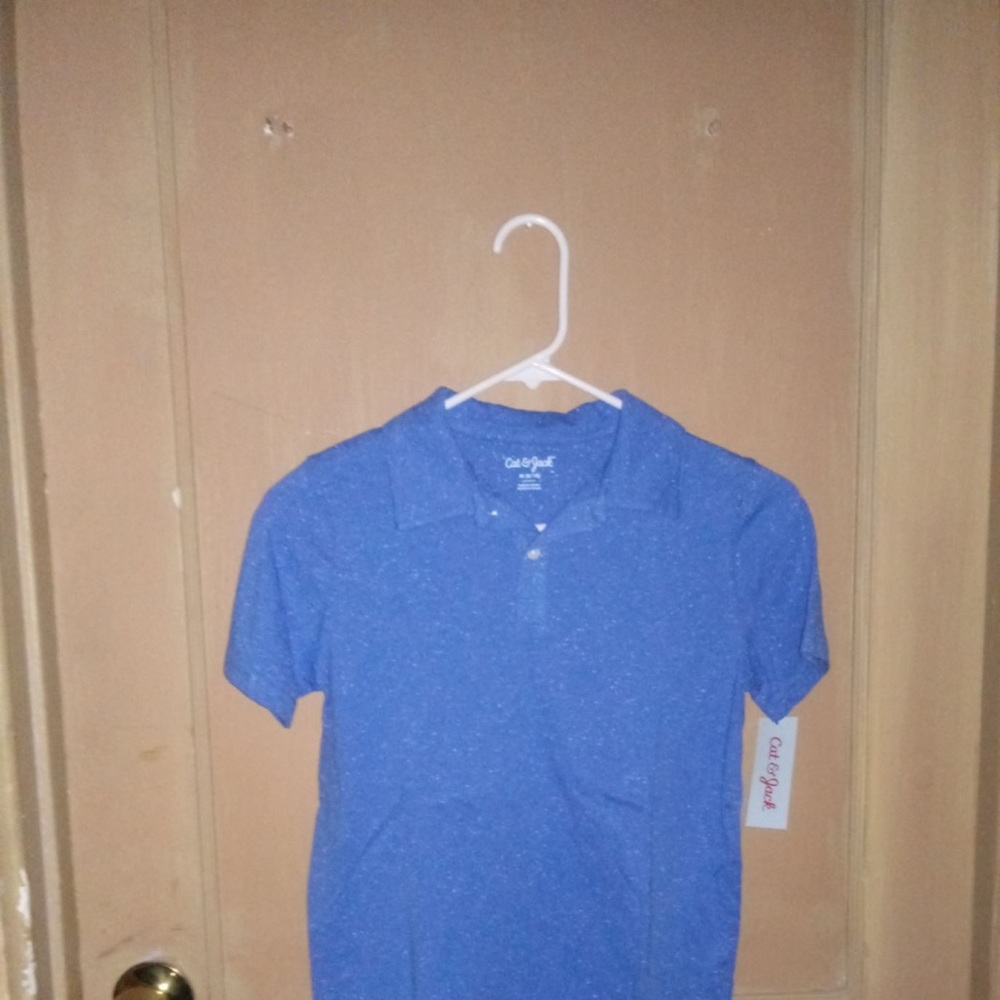NWT 3 med blue med Cat & Jack kids shirts